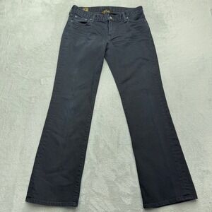 Lucky Brand Jeans Womens 6/28 Black Sundown Jean Straight Leg Short Inseam